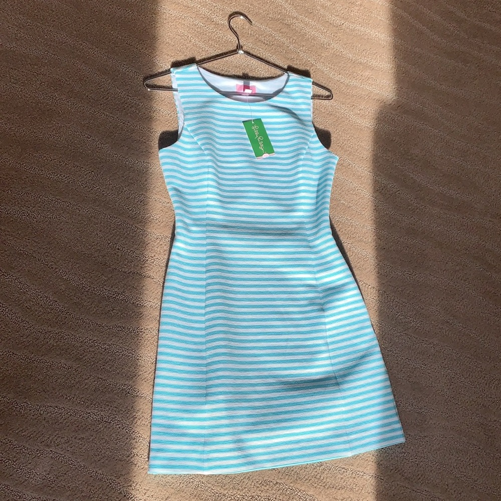 LIlly Pulitzer Shorely Ottoman Stripe Cut‎ Out Dress - Picture 8 of 16